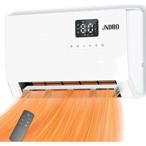 Wall-Mounted Space Heater with ECO Thermostat and Remote Control LED Display